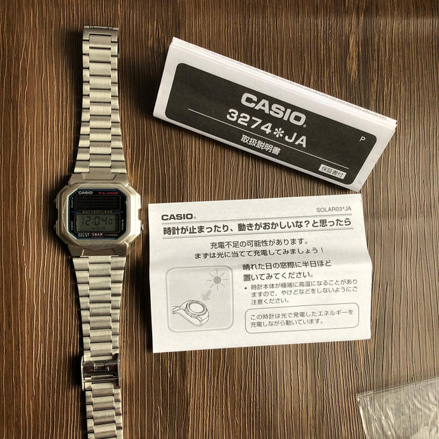 CASIO(カシオ)のCASIO3274 チープカシオ ソーラー電池 腕時計 シルバー メンズの時計(腕時計(デジタル))の商品写真