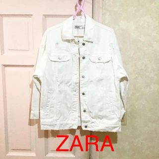 ザラ(ZARA)のZARA ザラ ロングダメージデニムジャケット(Gジャン/デニムジャケット)