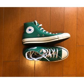 コンバース(CONVERSE)のコンバース 緑 ハイカット 100周年モデル(スニーカー)