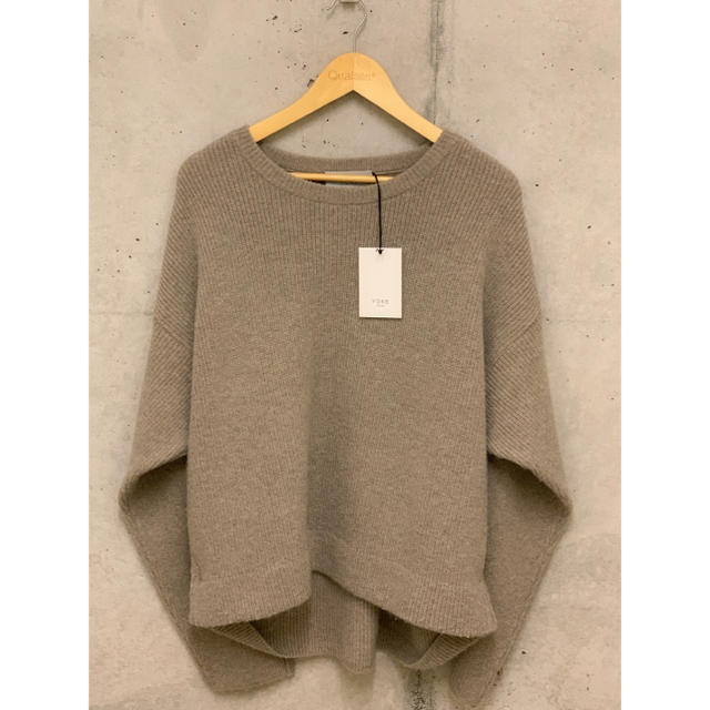 YOKE 7G oversized half knit ベージュ