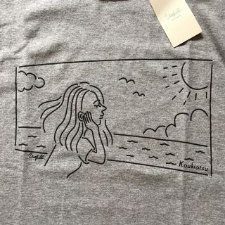 グレー　グラフィック 生地厚半袖Tシャツ 未使用品 koukiatsu(Tシャツ/カットソー(半袖/袖なし))