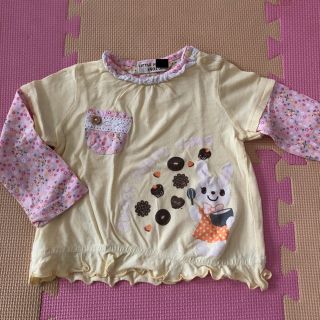 袖花柄長袖Ｔシャツ 90cm(Tシャツ/カットソー)