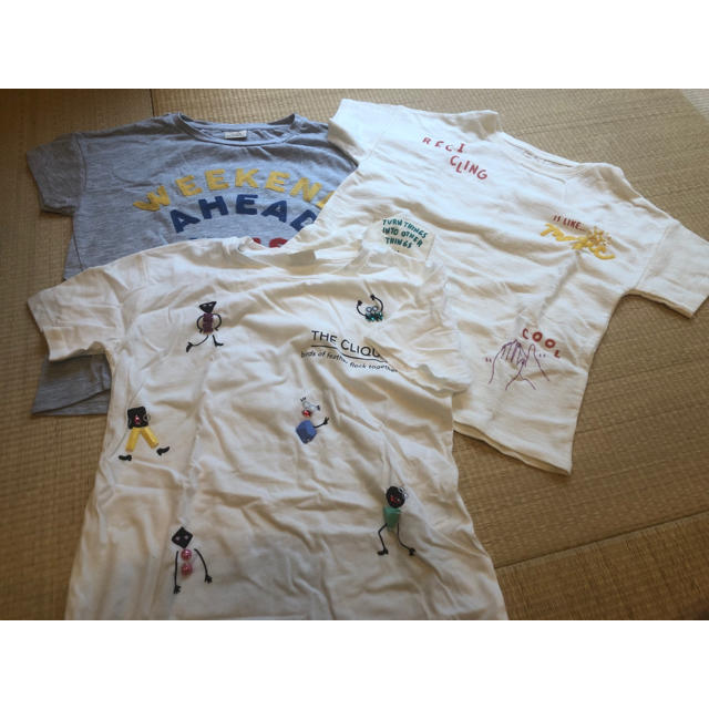 ZARA KIDS(ザラキッズ)の【キラキラ様専用】ZARA kids Tシャツ3枚セット　サイズ128 キッズ/ベビー/マタニティのキッズ服女の子用(90cm~)(Tシャツ/カットソー)の商品写真