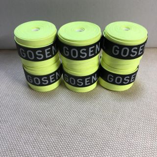 ゴーセン(GOSEN)のGOSENグリップテープ フラッシュイエロー 6個(バドミントン)