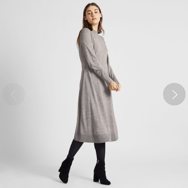 UNIQLO(ユニクロ)の新品 ユニクロ XL メリノブレンドフレアロングワンピース

グレー レディースのワンピース(ひざ丈ワンピース)の商品写真