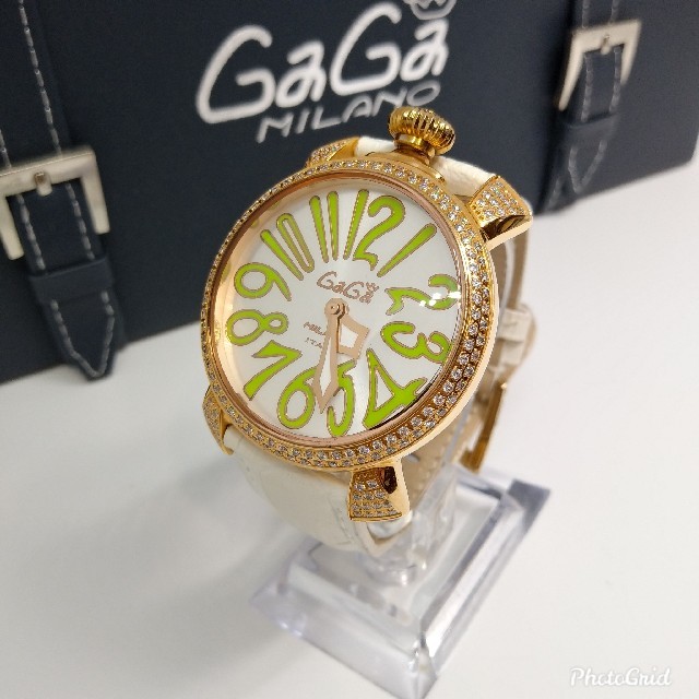 GaGa MILANO(ガガミラノ)の豪華　GaGa MILANO　ガガミラノ　マニュアーレ40 ダイヤベゼル レディースのファッション小物(腕時計)の商品写真