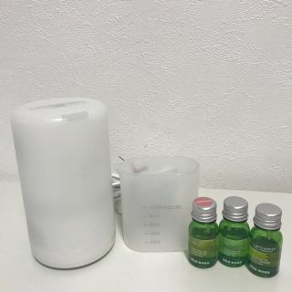 ムジルシリョウヒン(MUJI (無印良品))の無印100ml加湿器 アロマ3点セット付き(加湿器/除湿機)