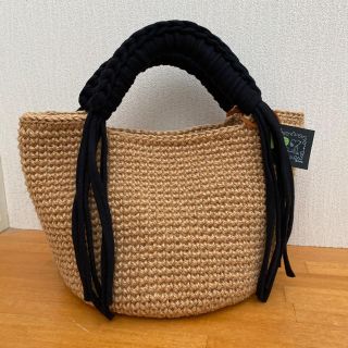 人気商品‼︎麻ひもバッグ☆ブラックフリンジ(バッグ)