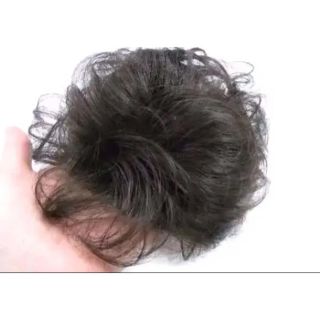 新品！頭頂部付け毛ヘア医療用にもダークブラウン★洗える男女兼用耐熱　小(その他)