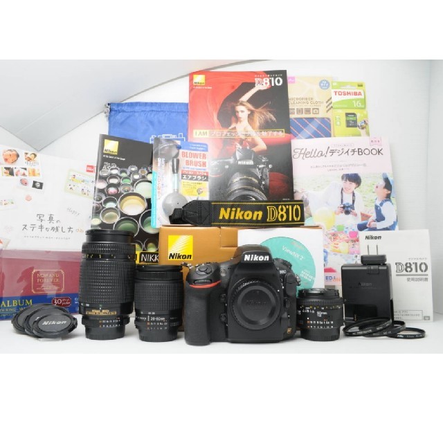 【ショット数659】長期保証！ Nikon D810 ★ ニコン 純正レンズ3本