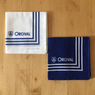 オーシバル(ORCIVAL)の【未使用】オーシバル ORCIVAL ハンカチ2枚セット ホワイト、ブルー(ハンカチ)