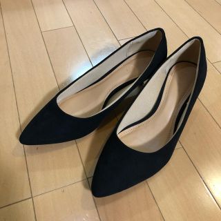 プラステ(PLST)のはたらくパンプス　スエード調　黒　25cm(ハイヒール/パンプス)