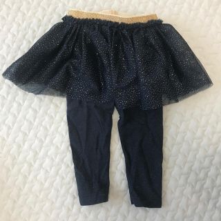 プチバトー(PETIT BATEAU)の美品　プチバトーチュールスカート付レギンス6m(スカート)