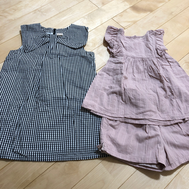 petit main(プティマイン)の【mon様専用】プティマイン 2着 キッズ/ベビー/マタニティのキッズ服女の子用(90cm~)(ワンピース)の商品写真