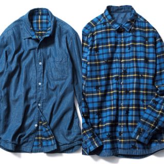 ソフネット(SOPHNET.)の美品 SOPHNET. REVERSIBLE DENIM SHIRTS(シャツ)