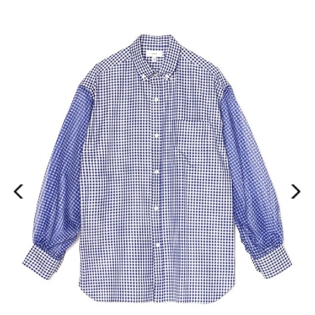 HYKE checked sheered shirt 2020ss