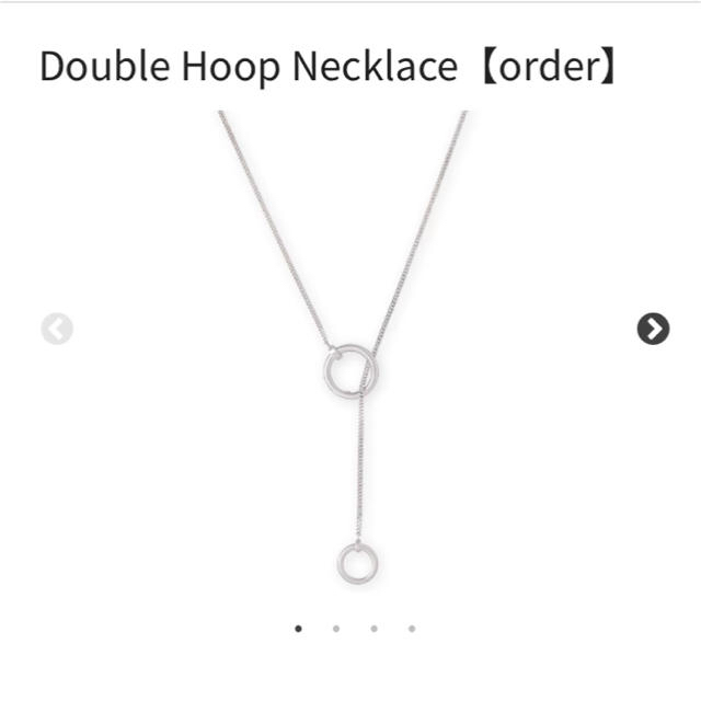 H.P.FRANCE(アッシュペーフランス)のDouble Hoop Necklace レディースのアクセサリー(ネックレス)の商品写真