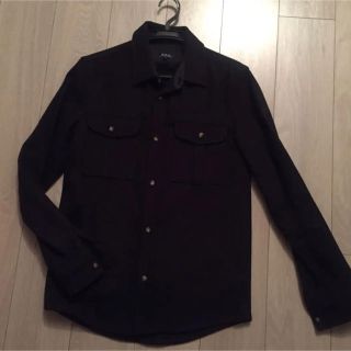 アーペーセー(A.P.C)の【セール❗️】 A.P.Cウール混ネイビーシャツ XS(シャツ)