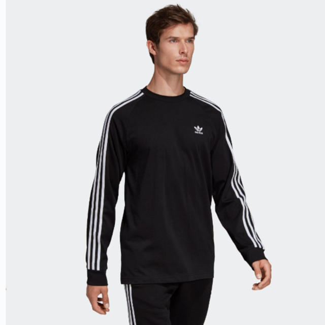 adidas(アディダス)のアディダス adidas 3ストライプス 長袖Tシャツ  Tシャツ DV1560 メンズのトップス(Tシャツ/カットソー(七分/長袖))の商品写真