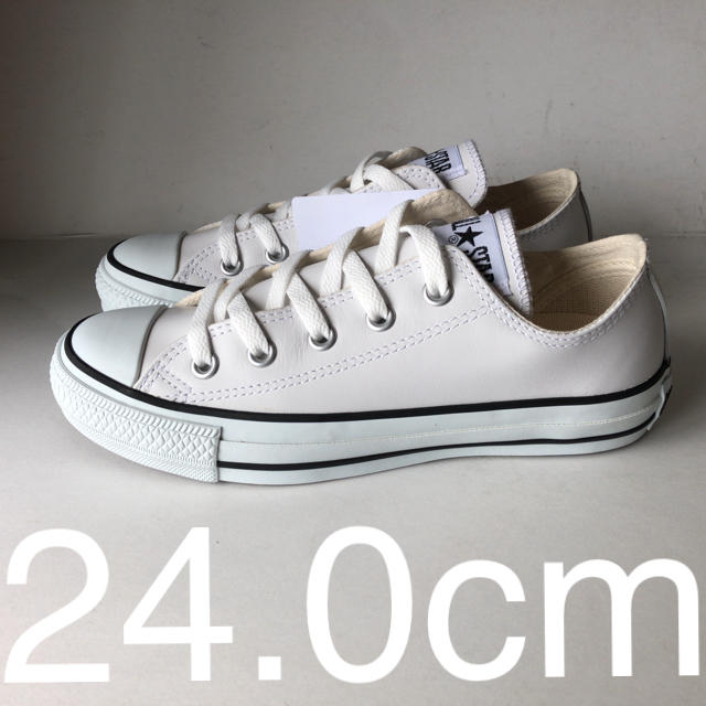 CONVERSE(コンバース)の新品　コンバース　レザーオールスター　OX  WH ホワイト　24.0cm レディースの靴/シューズ(スニーカー)の商品写真