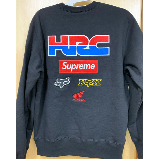 シュプリーム  19AW  Honda Fox Racing Crewneck ホンダフォックスレーシングロゴスウェット メンズ XL