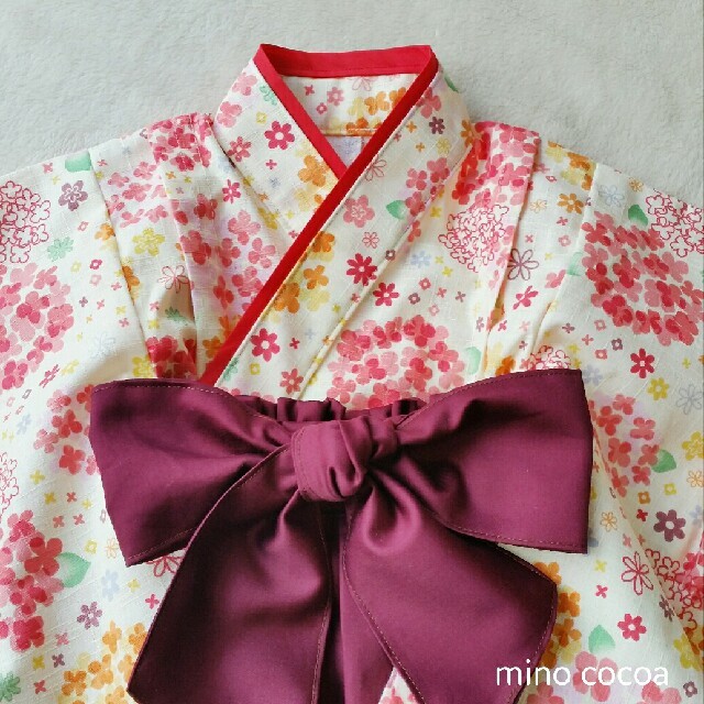 handmade baby HAKAMA 70-80cm キッズ/ベビー/マタニティのベビー服(~85cm)(和服/着物)の商品写真