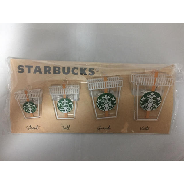 Starbucks Coffee(スターバックスコーヒー)の新品 オンライン完売 スタバ クリップセット インテリア/住まい/日用品の文房具(その他)の商品写真