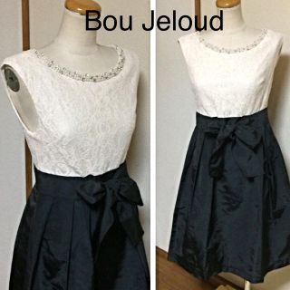 ブージュルード(Bou Jeloud)の新品★刺繍レース脚長♪謝恩会、パーティー(ミディアムドレス)