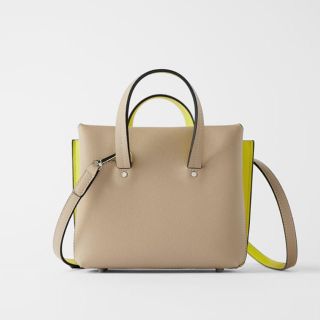 ザラ(ZARA)の★美品★ Zara コンビタンブル加工入りミニトートバッグ　ザラ(トートバッグ)