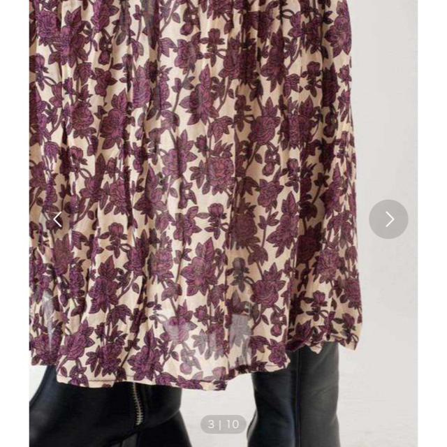 Kastane(カスタネ)のkastane 花柄プリーツティアードスカート レディースのスカート(ロングスカート)の商品写真