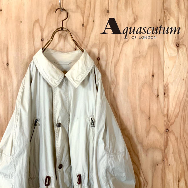 AQUA SCUTUM(アクアスキュータム)のAquascutum 太アーム ビッグシルエット コットンジャケット ベージュ メンズのジャケット/アウター(ブルゾン)の商品写真