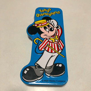 ディズニー(Disney)の昭和レトロ　ミッキーマウスの缶ペンケース(ペンケース/筆箱)