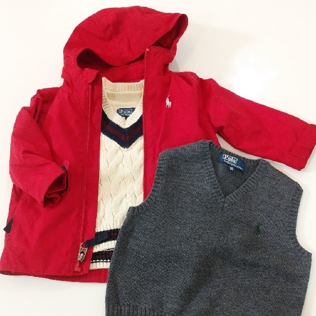 POLO RALPH LAUREN(ポロラルフローレン)のラルフローレン90㎝コットンベスト キッズ/ベビー/マタニティのキッズ服男の子用(90cm~)(ニット)の商品写真