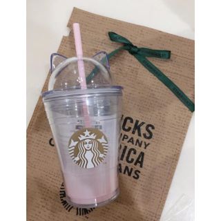 スターバックスコーヒー(Starbucks Coffee)の新品🌟韓国🍒Starbucks 猫耳タンブラー(タンブラー)