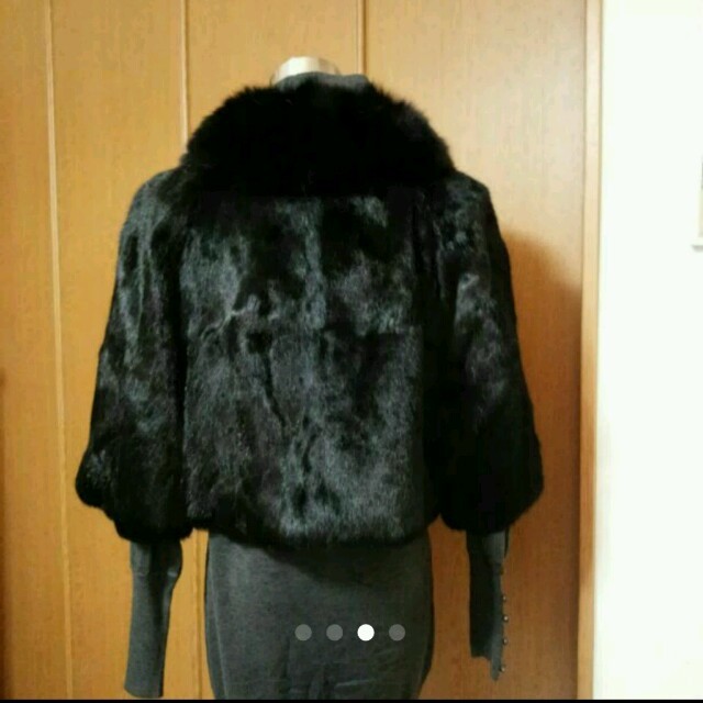 ラビット毛皮コート レディースのジャケット/アウター(毛皮/ファーコート)の商品写真