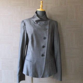 マックスマーラ(Max Mara)のマックスマーラ MAX MARA グレー ジャケット 42 イタリア製(ノーカラージャケット)