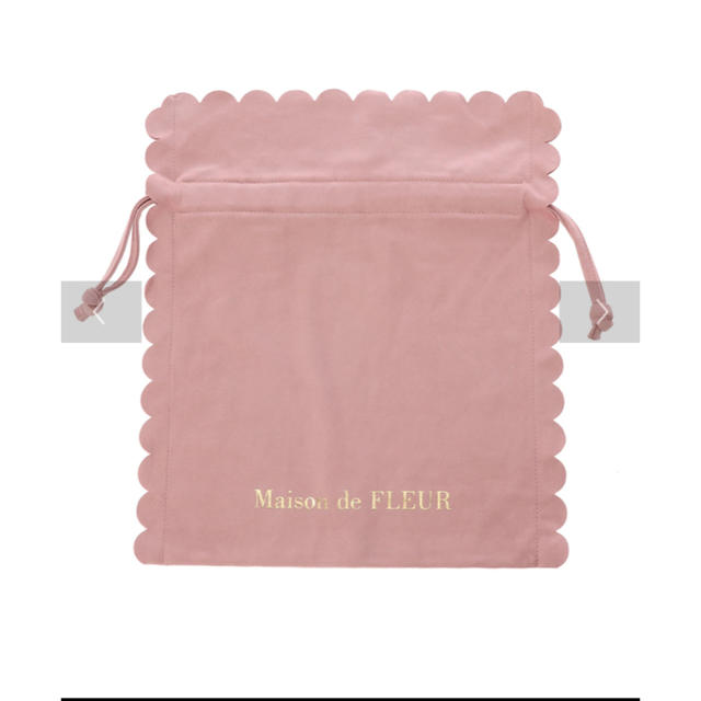 Maison de FLEUR(メゾンドフルール)の【新品　未使用】Maison de FLEUR スカラップM巾着 レディースのファッション小物(ポーチ)の商品写真