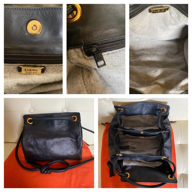 美品 LOEWE オールド ロエベ ナッパレザー アナグラム ショルダー