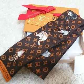 ルイヴィトン(LOUIS VUITTON)の希少☆入手困難 ルイヴィトン バンドー キャットグラム(バンダナ/スカーフ)