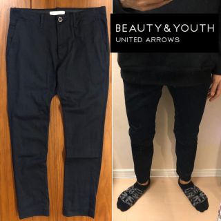 ビューティアンドユースユナイテッドアローズ(BEAUTY&YOUTH UNITED ARROWS)のBEAUTY&YOUTHチノパンテーパードパンツスキニーネイビーパンツメンズ(チノパン)