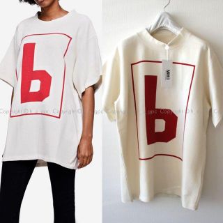 マルタンマルジェラ(Maison Martin Margiela)のMM6 '6'ロゴ プリント Tシャツ カットソー オーバーサイズ チュニック(Tシャツ(半袖/袖なし))