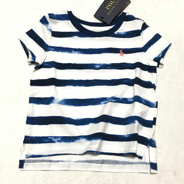 POLO RALPH LAUREN(ポロラルフローレン)の新品✨タイダイ ボーダー コットンTシャツ 5(115) キッズ/ベビー/マタニティのキッズ服女の子用(90cm~)(Tシャツ/カットソー)の商品写真