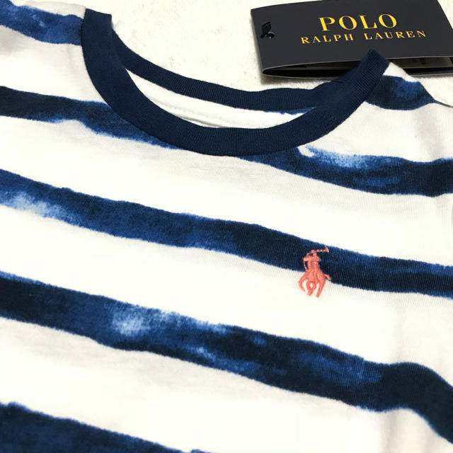 POLO RALPH LAUREN(ポロラルフローレン)の新品✨タイダイ ボーダー コットンTシャツ 5(115) キッズ/ベビー/マタニティのキッズ服女の子用(90cm~)(Tシャツ/カットソー)の商品写真