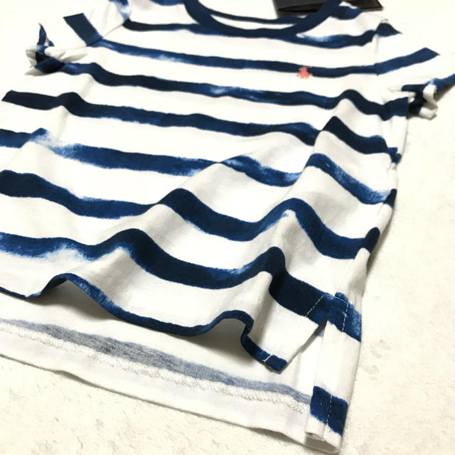 POLO RALPH LAUREN(ポロラルフローレン)の新品✨タイダイ ボーダー コットンTシャツ 5(115) キッズ/ベビー/マタニティのキッズ服女の子用(90cm~)(Tシャツ/カットソー)の商品写真