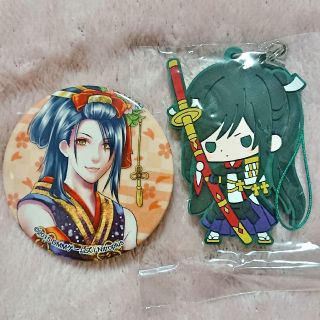 刀剣乱舞 とうらぶ 太郎太刀・次郎太刀 ラバスト＆缶バッジ(キャラクターグッズ)