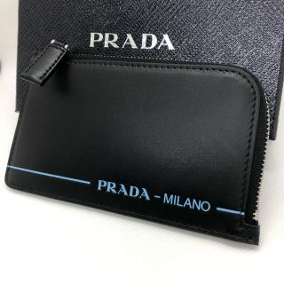 プラダ(PRADA)の新品　プラダ　PRADA コインケース　ブラック　ブルー　2MC021(コインケース/小銭入れ)