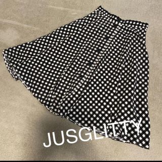 ジャスグリッティー(JUSGLITTY)の未使用☆ ジャスグリッティー　ギンガムチェック　スカート(ひざ丈スカート)