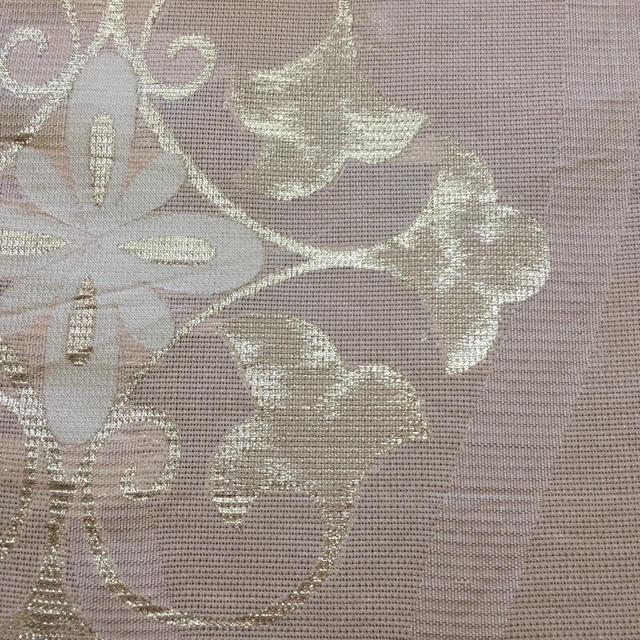 C564京都北尾織物匠豪華西陣正絹帯刺繍サンプル材料ハンドメイド壁掛北欧好書込み