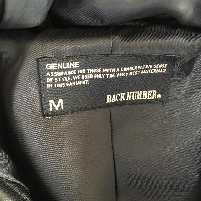 BACK NUMBER(バックナンバー)のライダースジャケット メンズのジャケット/アウター(ライダースジャケット)の商品写真