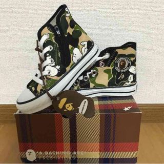 アベイシングエイプ(A BATHING APE)の新品★エイプ×スヌーピー×オールスター(スニーカー)